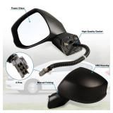 Left Driver side Mirror Fits 2012-2015 Honda Civic with Power Glass Non-heated Without Turn Signal Light Replaces 76252TR0A01 (3 Pins) - Retail: $42