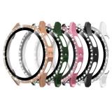 5-Pack Bling Screen Protector Case Compatible with Samsung Galaxy Watch 7 40mm 2024, Full Protection PC Bumper Case Cover Compatible with Galaxy Watch 7 40mm, Black, Clear, Rose Gold, Green, Gold - Re