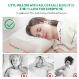 Cervical Pillow for Neck Strain Relief, Memory Foam Neck Pillow for Sleeping, Adjustable Orthopedic Sandwich Pillow, Contour Cooling for Side Back Stomach Sleeper, Medium - Retail: $40"