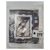 100% Washed Cotton Duvet Cover Queen Size, White Linen Like Breathable Natural Bedding Set (No Comforter), 90x90 Inches - Retail: $38