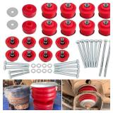 KF04060BK Body Mount Bushing Kit for Ford F250 F350 Super Duty 2008-2016 2WD 4WD Polyurethane Body Cab Mounts & Steel Sleeves & Hardware (Red) - Retail: $74