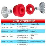 KF04060BK Body Mount Bushing Kit for Ford F250 F350 Super Duty 2008-2016 2WD 4WD Polyurethane Body Cab Mounts & Steel Sleeves & Hardware (Red) - Retail: $74