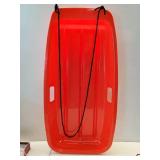 35in Kids Plastic Toboggan Snow Sled w/Pull Rope, 2 Handles