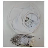 White Lamp Shades Set of 2, Bell Lamp Shades 6Top x 13"Bottom x 10"High, Medium Shade Replacement Fabric Natural Linen Hand Crafted(Spider Fitter), Harp Holders Included, Easy Assembly Required - Reta