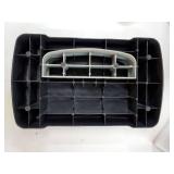 Workout Aerobic Stepper Step Platform with 2 Risers, Lightweight Portable Step Up Platform Trainer, Adjustable Height for Home Gym, Black and Gray. MISSING ONE Extension Leg. - Retail: $20"