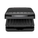 George Foreman 2-Serving Classic Plate Electric Indoor Grill and Panini Press, One Bracket on Bottom for Cord has Broken Off. - Retail: $37