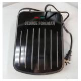 George Foreman 2-Serving Classic Plate Electric Indoor Grill and Panini Press, One Bracket on Bottom for Cord has Broken Off. - Retail: $37