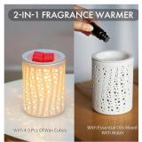 Wax Melt Warmer Ceramic Oil Burner Electric Candle Wax Warmer Burner Melter Fragrance Warmer for Home Office Bedroom Aromatherapy
