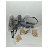 igooo Dual-Spindle Doweling Jointer DJ710, 710W 120V 60Hz, Wood Plate Dowel Joiner, 2X10mm, 2X8mm and 2X6mm Drilling Bits, 90 Dowels