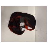 TRUMOST Black Red Highlight Long Wavy Wig with Curtain Bang 26 Inch Red Black Ombre Synthetic Heat Resistant with Dark Root Wig for Women Daily Party used.