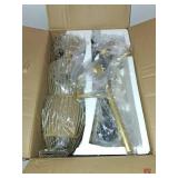 Dimmable Floor Lamp, Industrial Floor Lamps for Living Room, Gold Tree Lamp Standing Lamp Tall Lamps with 3 Elegant Teardrop Cage Head & 800 Lumens LED Bulbs for Living room Bedroom Office Dining Room