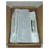 Furologee End Table with Charging Station, Nightstand with Fabric Drawers, Side Tables with USB Ports & Outlets, Night Stand with Storage Shelf & Hooks, for Living Room/Bedroom, White