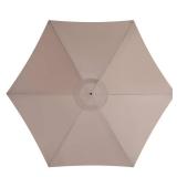 YOUGE OUTDOOR 9 Feet Patio Umbrella Replacement Canopy for 6 Ribs, Market Umbrella Top, Yard Table Umbrella Top Cover,Universal Strong and Thick Umbrella Canopy,Canopy Only (Taupe)