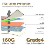 YOUGE OUTDOOR 9 Feet Patio Umbrella Replacement Canopy for 6 Ribs, Market Umbrella Top, Yard Table Umbrella Top Cover,Universal Strong and Thick Umbrella Canopy,Canopy Only (Taupe)