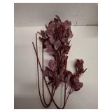 Janinka 5 Pcs Artificial Fall Eucalyptus Leaves Stem 33.5\" Fall Stems for Vases Autumn Eucalyptus Leaves for Mantel Farmhouse Thanksgiving Halloween Table Centerpiece Bathroom Decor (Dark Purple)