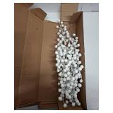 Rowfad 40 Pcs Artificial Berry Stems Branches, Christmas White Faux Holly Berries Picks Ornaments for Christmas Tree Wreath DIY Craft Decorations Holiday Home Decor (40, White)