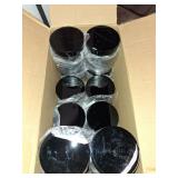 Crazystorey Plastic Jars with Lids, 16 oz Plastic Containers with Lids Clear Airtight Container Storage Jar Mason Jars for Dry Food Peanut Butter Honey Jam Cosmetics, Pack of 16 (16 PCS Black Lids)