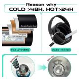 Half Gallon Water-Bottle with Straw - Pop-up Chug Lid (Cold 48H & Hot 24H) 64oz Insulated Water Bottle Flask with Sleeve Strap, Paracord Handle, Bottle Boot, Pink Stainless Steel Metal Water Jug