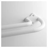 Double Curtain Rod Set, Wrap Around Blackout Drapery Rod for Room Darkening Panels, 28 to 48 Inches, White
