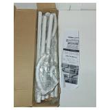 Double Curtain Rod Set, Wrap Around Blackout Drapery Rod for Room Darkening Panels, 28 to 48 Inches, White