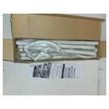 Double Curtain Rod Set, Wrap Around Blackout Drapery Rod for Room Darkening Panels, 28 to 48 Inches, White