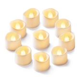 Homemory 24Pcs Flickering Flameless Candle Battery Operated, 200+Hours Fake Electric LED Tea Lights for Votive, Centerpiece Table Decorations, Wedding, Aniversary, Halloween, Christmas