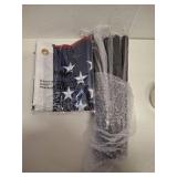 American Flag and Flag Pole for House Outside, 6ft Heavy Duty Flag Pole Kit with 3x5 Embroidered USA Flag, Tangle Free Steel Black Flagpole with Bracket for Residential, Commercial, Outdoors Garden