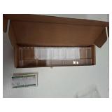 Malldii 9.5 Large Acrylic Straw Holder for Cabinet Door - Reusable Tumbler Straw Organizer Storage, Small Kitchen Accessories Container, Ultra Sticky Cupboard Door Mounted (Transparent)