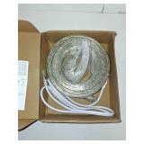 40ft LED Rope Light, Cuttable Waterproof Outdoor Clear Tube Light Plug in, 432 Warm White LEDs 110V 3000K Flexible Connectable for Christmas Patio Balcony Garden Bedroom Trees Decor, Non-Dimmable