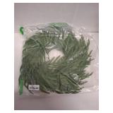 ENVEN 24" Norfolk Pine Wreath for Front Door, Real Touch Norfolk Pine Wreath Artificial Green Wreath Greenery Realistic Wreath Holiday Decoration for Home Decor