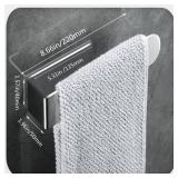 szhdxsy 2pcs Towel Holder SUS 304 Stainless Steel Brushed Hand Towel Rod, Self Adhesive Towel Holder Towel Rod Towel Rack for Bathroom- Silver