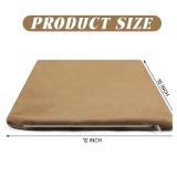 Threlaco Heating Pad Cover Replacement 12" x 15" Flannel Washable Cover with Padding for 12 x 15 Heating Pad or Pillow (Khaki)