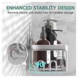 Veken Shower Caddy 6-Pack, Family Choice Award Winner, Large Wall Mounted Shower Rack, Bathroom Shelves Over Toilet, Organizer Storage Accessories with Soap Dish & Toothbrush Holder, Silver