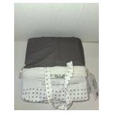 Threadmill Luxury 800 Thread Count Full Size 100% Cotton Sheets - Dark Grey Sateen Weave Bed-Sheets, Better Than Egyptian Cotton, 4 Pc Solid Bedding Set, Fits 16\" Deep Pocket