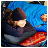 UWILLION Camping Pillow with Removable Cover - Ultralight Inflatable Pillow for Camping Lightweight, Ergonomic and Washable for Camping, Hiking, and Travel Gray