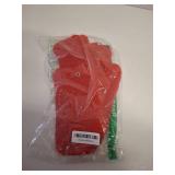 100 Plastic Shipping Tags - Red, 6 1/4" x 3 1/8", Waterproof, Durable, Reinforcement Hole, Stacking Labels for Equipment Parts