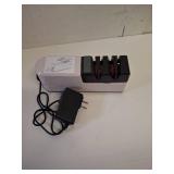 Electric knife sharpener, 5 in 1 knife sharpening system with straight blade, professional diamond knife sharpener FOR rough sharpening, repair and sharpening of knives (XF7)