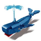 KAZI Whale Toys Building Set,Deep Sea Creatures Building Blocks,Ocean Animal Toy for Kids Ages 8 9 10 Plus,Blue Whale Sea Animal Building Kit for Boys Girls,Halloween Party Favors