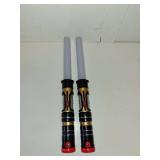 2-in-1 Light Up Swords Dual Saber(3 Color Changing Led), Fx Sound (Motion Sensitive) and Telescopic Handle for Galaxy War Fighter Warriors, Halloween Party Kid Gift, Christmas Birthday Present