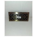 Howeall 4x10 Inches Heavy Duty Walkable Floor Register Easy Adjust Air Supply Lever Floor Vents - Charlotte Design - Vent Cover for Home Floor - Antique Brass