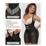 FeelinGirl Fajas Colombianas Shapewear for Women Tummy Control Post Surgery Faja Compression Garment Black Medium