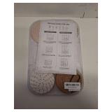 Lazebox Coasters Set of 8 for Drinks, Beer, Coffee, Cotton Woven 4 Colors Absorbent Coaster with Holder, Boho Coasters for Home Decor Tabletop Protection Suitable for Kinds of Cups, Coffee