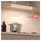 MYPLUS 16 Inch Under Cabinet Lights with Hand Wave, Under Counter Lighting 4000K Natural White,Dimmable,Plug and Play,LED Lights for Kitchen Cabinet, Cupboard, Closet, Desk