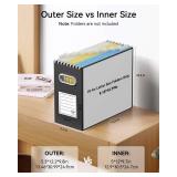 Oterri Cardboard File Organizer Box for Hanging File Folders Letter Size,File Box for Computer Desk,File Cabinet,Working Home,Office,Classroom (Black, Letter Size - 2 Packs)