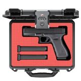 Kinghardcase TSA Gun Case for Handgun, TSA Approved Firearm Travel Case, Waterproof & Shock Proof Lockable handgun case, 10.6 *8.8 *4 Inches 9mm Pistol Case Hard Shell