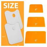 Minatee 2 Pcs 14.5 x 10 Inch Plastic Body Filler Mixing Board with 3 Pcs Reusable Body Filler Spreaders 4, 5, 6 Inch Plastic Spreaders, Auto Body Tools for Applying Automotive Fillers Putties Glazes
