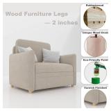 DWYL & LWYD 2 Inch Short Wood Furniture Legs Set of 4 - Small Solid Heavy Duty Couch Legs Sofa Legs Replacement, Wooden Furniture Risers Feet for Cabinet, Bench,Dresser,Table,Ottman -Natural Finish