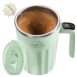 Self Stirring Mug,Self Stirring Coffee Mug,Suitable for Coffee, Milk, Cocoa and Other Beverages (Matcha Green-temperature, 12 Ounces)
