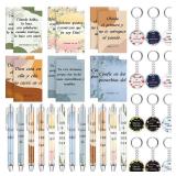 36 Pcs Spanish Bible Gifts 12 Spanish Christian Notebooks 12 Bible Verse Pens 12 Keychains Regalos Cristianos En EspaÃ±ol Llaveros Cristianos En EspaÃ±ol Sunday School Church Study Supplies for Wo