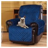 LUFEIJIASHI Velvet Recliner Covers Non-Slip Waterproof Large Recliner Chair Covers for Leather Chairs Reversible Recliner Sofa Cover for Living Room Recliner Furniture Protectors for Dog Pets 28"